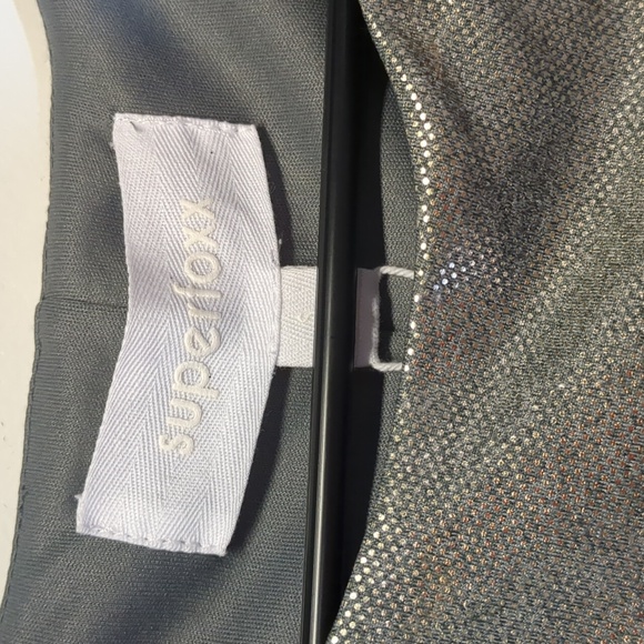 Superfoxx Shimmery Silver Metallic Knotted Front Cocktail Party Dress, Size S - Picture 5 of 9